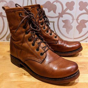 Frye Veronica Combat boots - sz 7.5 - color Caramel